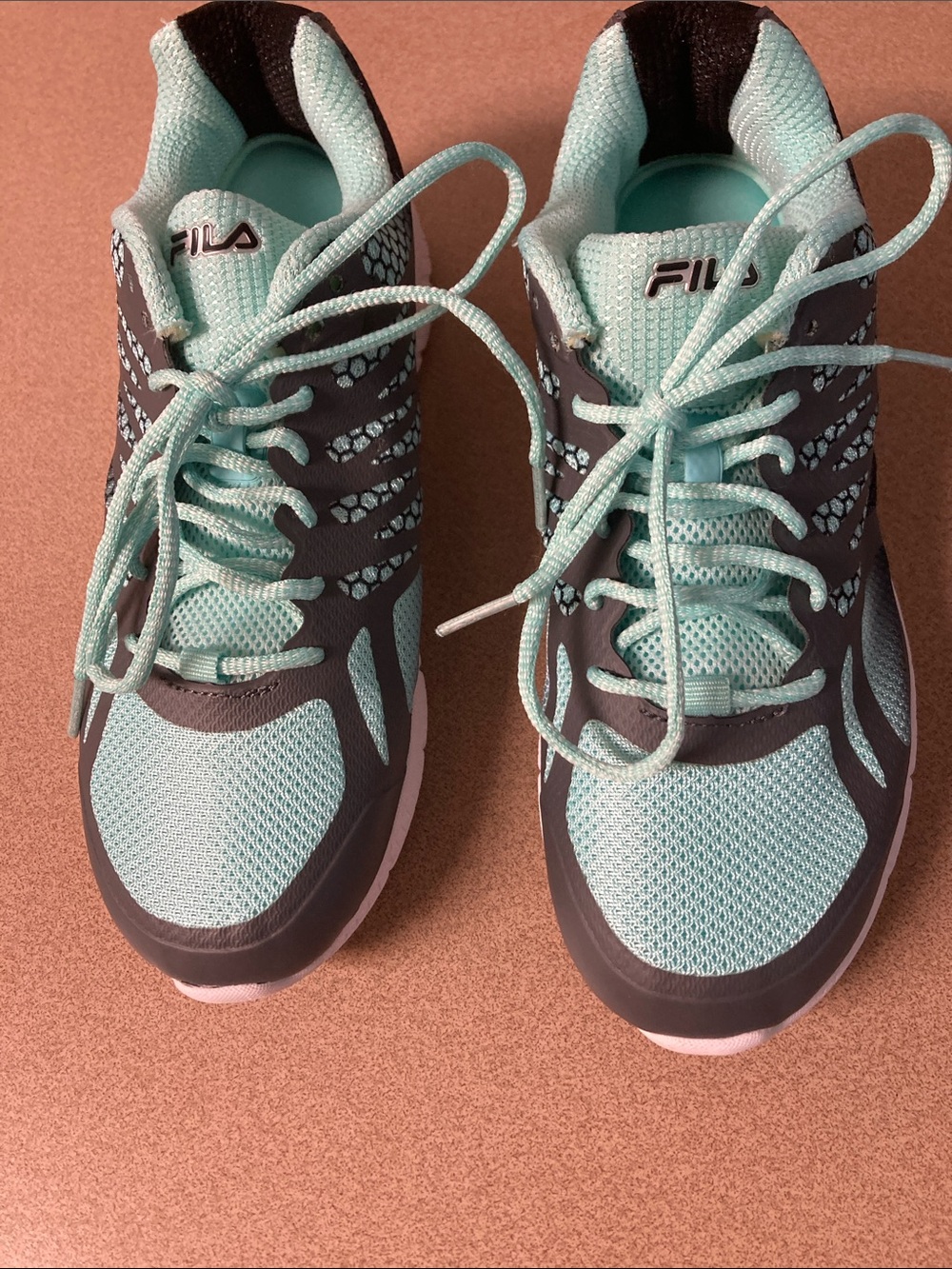 Fila Women's Teal and Gray Athletic Sneakers